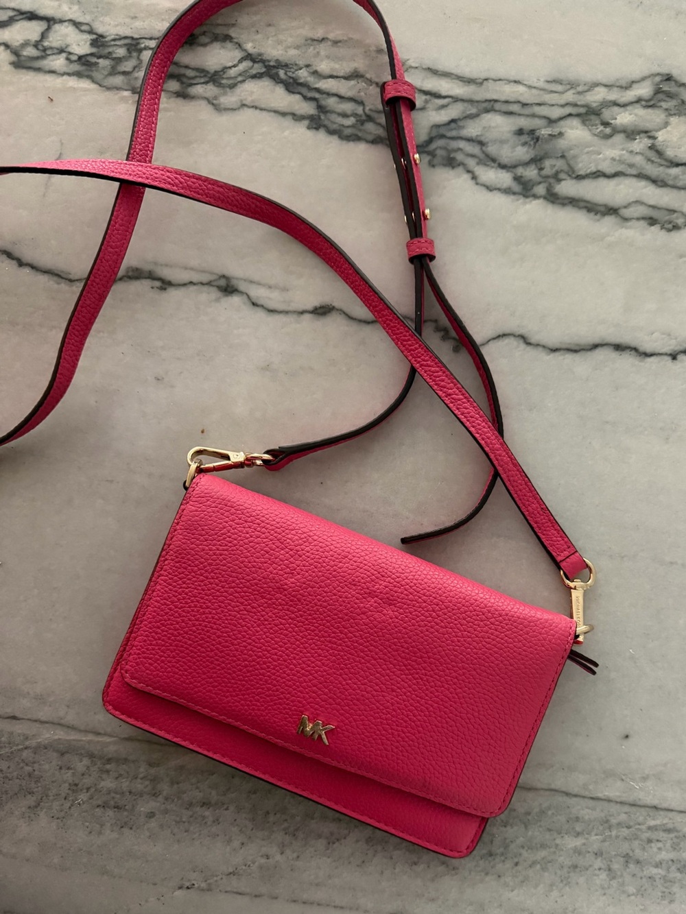 Michael Kors Fuchsia Crossbody Wallet